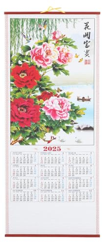ABOOFAN 2025 Chinesischer Wandkalender: Chinesischer Tierkreiszeichen-Schlange-Hängekalender Jahr Der Schlange Monatskalender Mondkalender Fengshui- Für Ca