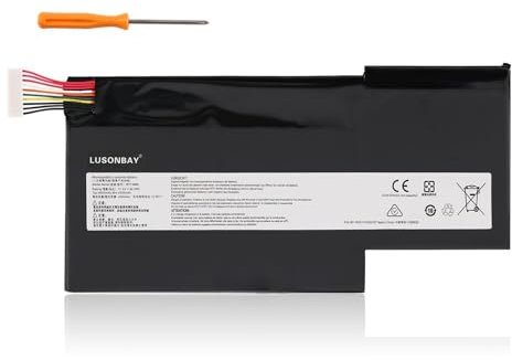LUSONBAY BTY-M6K - Batteria per laptop MSI GF65 9SEXR 9SD 10UE 10SDR 10SER/GF75 8SC 8RD 8RC 8RX 9SC 9SCSR 9SD/GF63 8RC 8RD 9SC 9SCXR 10SCSR 10SCXR/GS63VR GS7RG/WP65 9TH/WF65 5 10T. H 10TI 10TJ/WF75