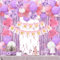 Décoration Anniversaire Rose Et Violet - Kit 50 Ballons, Banderole, Rideau Frange Pour Fille