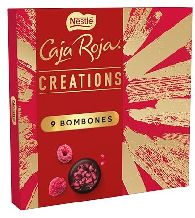 NESTLÉ CAJA ROJA Creations Bombón de chocolate negro y Frambuesa Estuche 109 g