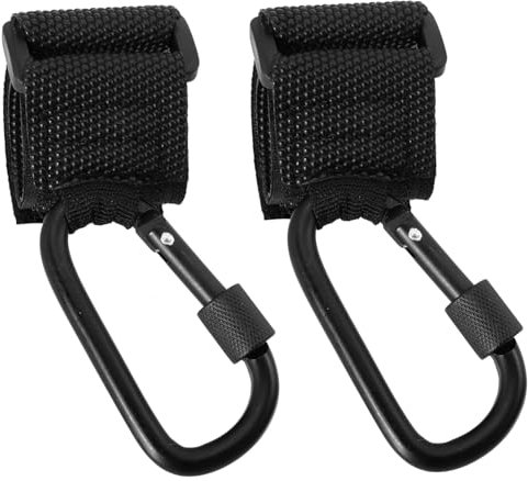 VICASKY 4pcs Stroller Hanger Clips Pram Wheelchair Hooks Non-Slip Hook for Carrying Shopping Diaper Bags