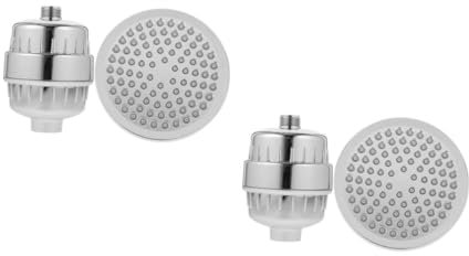 IMIKEYA 2st Unter Druck Stehender Sprühwasserfilter Oben Wasserfilter Für Die Dusche Wasserenthärter Filter Duschkopf Filterdusche Weichmacher Wasserfilterkrug Schlauch Baumwolle Silver