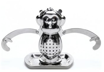 Laroal Tea Infuser Monkey Shape Stainless Steel Tea Ball Adorable Loose Tea Leaf Infuser Ball Strainer Filter Herbal Spice Coffee Tea Diffuser