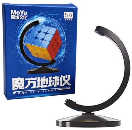 Oostifun Moyu Globe Cube Stand 5.55cm Display Halter Puzzle Cube Halter Halterung Display Base Collection Sockel Stand für 5.55cm-5.6cm Würfel, ausgenommen den Würfel(Schwarz)