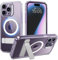 VENINGO Case with Stand for iPhone 14 Pro Max, Magnetic Mobile Phone Case, iPhone 14 Pro Max, Thin, Shockproof, Scratch-Resistant, Anti-Fingerprint, Never Yellowing, Clear, Transparent