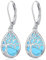 Orecchini Albero della vita, Orecchini Albero genealogico turchesi in Argento Sterling 925 e Orecchini Pendenti Donna Regali per mamma donna ragazza