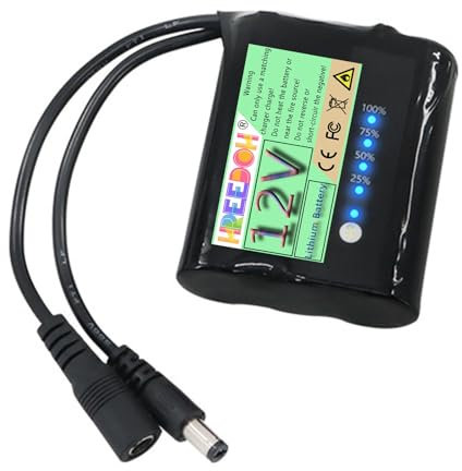 FREEDOH DC 12V Polymer Battery 1.8Ah 2Ah 2.5Ah 3Ah 4Ah 5Ah 6Ah 8Ah 10Ah 15Ah 20Ah 25Ah 30Ah Lithium-ion Battery with Charger,12V30000mAh
