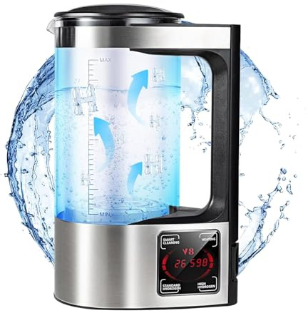 68oz Hydrogen Water Bottle, Hydrogen Water Bottle Generator with SPE & PEM Technology, Hydrogen Alkaline Water Machine, Balanced Water pH Levels