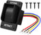 Interruptor basculante momentáneo DPDT de 12 V y 3 posiciones, interruptores automáticos marinos, interruptor de polaridad inversa, 1 unidad