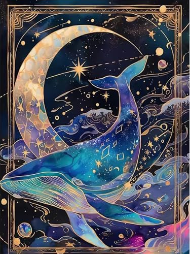 Puzzle für Erwachsene 30 Teile, DIY Kreative Unterhaltung Puzzles, Schöne Geschenkidee Jigsaw Puzzle mit Fantasy-Delfine-Motiv