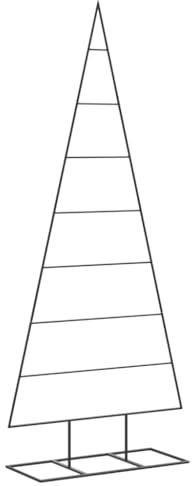 Generico Albero di Natale Decorativo in Metallo Nero 150 cm-4018954