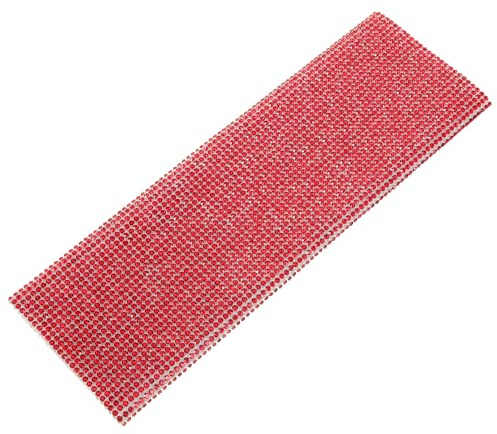 POPETPOP Diamond Rhinestone Microphone Handle Sleeve Cover for Wireless Handheld Mic, Red Protective Sparkly Microphone Accessory for Stage Performance and Karaoke