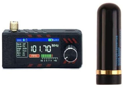 MOLERRI Radio Portable Mini SI4732 avec Écran IPS de 1,9 Pouces et Antenne, Récepteur Radio Tout Bandes HF SW MW VHF