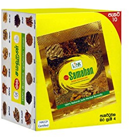 SAMAHAN Tea from Sri Lanka - 10 Bags of Ayurvedic Herbal Tea to Prevent Colds Relaxing, Invigorating and Refreshing, 14 Natural Herbs and Spices