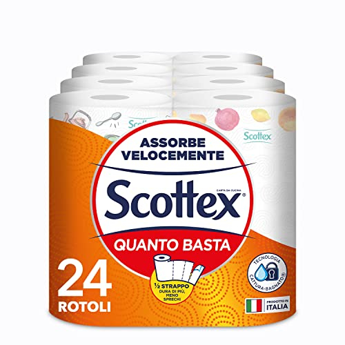 Scottex 12 paquetes, 2 rollos maxi por paquete para un total de 24 rollos maxi