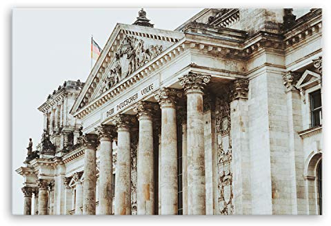Bilderdepot24 hochwertiges Leinwandbild XXL - Deutscher Bundestag in Berlin - 120 x 80 cm einteilig 3147L
