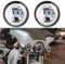 2 Stück 11,4 cm runde CREE LED Nebelscheinwerfer mit weißen Angel Eyes DRL Halo für Motorrad (Silber)