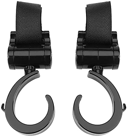 Hztyyier 2Pcs Kinderwagen Haken, Universal Kinderwagen Taschenhaken for Stroller Kinderwagen Clips Anhänger für Kinderwagen