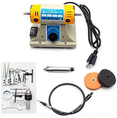 Toplionace Polisseuse TM-2 350W 220V de Tour de Banc de Machine de Tampon de Polissage de Roche de Bijoux