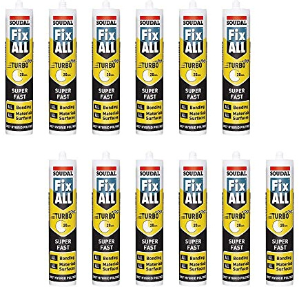 Soudal Fix ALL Turbo Super-Fast High Tack Bond Sealant & Adhesive (12 Pack)