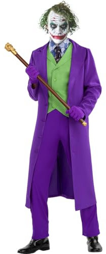Funidelia Offizielles Joker The Dark Knight Kostüm für Herren, Joker Anzug für Erwachsene, Halloween- und Karnevalskostüme – Größe XL