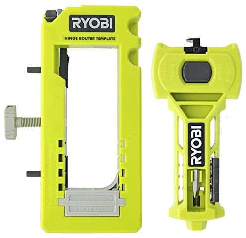 Ryobi A99HT3 Door Hinge Installation Kit/Mortiser Template Bundled with Ryobi A99LM2 Door Latch Installation Kit for Accurate Chiseling and Scoring