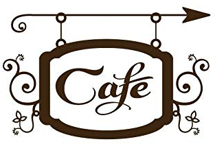 Geiqianjiumai Kaffee Logo Cafe Logo Fensteraufkleber Wandaufkleber Wasserdichter Aufkleber Home Kitchen Decor Wandaufkleber Braun 57x37cm