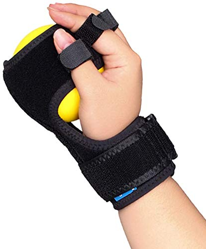 WYANG Anti-Spastik-Ball, Funktionale Handgelenkstütze mit gespaltenen Fingern zur Korrektur der Körperhaltung bei Eingriffen in die Finger, steifes, griffiges Krafttraining