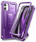 Dexnor Case for iPhone 11 6.1 inch 360 Full Body Heavy Duty Rugged Shockproof Military Drop Tested Protective Cover Built in Screen Protector and Kickstand for iPhone 11 - Purple