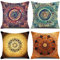 GYISANA 4er Set Dekorativ Kissenbezug Baumwolle Leinen Kissenhülle Dekokissen Sofakissen für Couch, Auto, Schlafzimmer 45x45 cm (Datura)