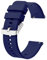 BISONSTRAP Bracelet de Montre 22mm, Bracelets de Montre en Silicone à Dégagement Rapide pour Hommes Femmes (Bleu Foncé, Boucle Argent)