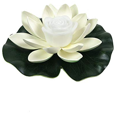 Demiawaking Lotus Lampe Wasserdichte LED für außen Blumenleuchte Schwimmender Aquarium Brunnen Garten Teich Pool Deko Lampe Gartenleuchtung (05)