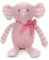 FLUFFYFUN 100% Bio-Baumwolle Kuscheltier Baby Elefant Rosa 18cm, stofftier für Neugeborene