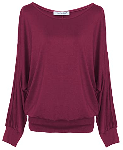 Van Der Rich ® - Oversized Pullover - Damen (ML-Bordeaux, XXL)