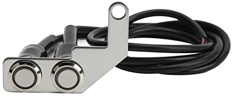 Commutateur de Guidon de Moto, Akozon Interrupteur de Phare de Moto Feu Antibrouillard ON OFF Interrupteur Feu de Détresse ON Off Interrupteur Spot Light ON Off(Lumière bleue main gauche)
