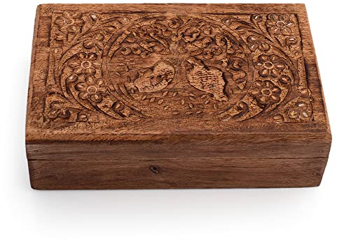 Tolle Geburtstagsgeschenkideen, handgefertigter, dekorativer Baum des Lebens, Holz-Schmuckschatulle, Schatzkiste, Schmuck-Organizer, Andenken-Box, Schatztruhe, Schmuckhalter, Uhrenschatulle