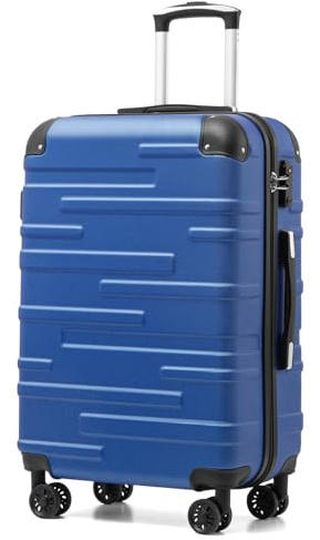 COOLIFE Valise de Taille Moyenne 67 cm, Valises soute Rigide ABS | avec serrure TSA, Protections d'angle anti-collision,Fermeture éclair YKK, 4 roues 360° , Croisière et voyage en voiture