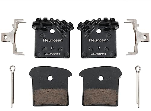 2 Paar Scheibenbremsbeläge mit Kühlrippen, Keramik Fahrrad Bremsbeläge für Shimano XTR/DEORE XT/SLX/DEORE/ALFINE