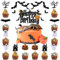Lets Joy Halloween Birthday Cupcake Toppers, 25 Stück Halloween Muffin Deko, Halloween Kuchendekoration, Halloween Cupcakes, Fledermäuse Kürbisse Ghost Kürbis Deko, Halloween Party Cupcake Deko