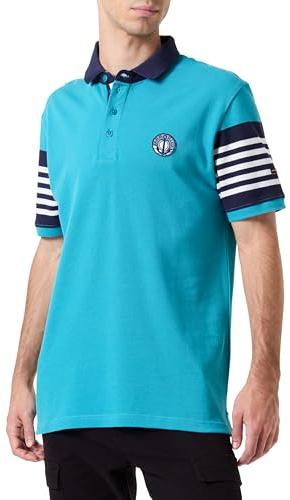 Armor-lux Poloshirt Badge Herren, aus Bio-Baumwolle, Regular Fit, Maritimer Stil