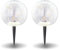 bmf-versand® Solarlampe für außen Garten 2er Set - Gartendeko für draußen Solarkugel Crackle Glas 15 cm Durchmesser - Solarleuchte Garten Wetterfest LED Gartenbeleuchtung Solar 25,5 cm Hoch