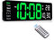 Sukeen Digital Wall Clock, 13 Digital Clock Wall Clock Alarm Clock with Remote Control/Count Up & Down/10-Level Dimming/Dual Alarm/Date/Temperature for Home, Office, Workshop, Gym Clock - Green