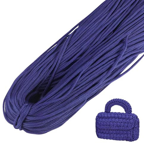 Cordino per Borse Uncinetto, Corda Macrame 3mm x 200m Filo Macrame in Poliestere Uncinenetto e Ferri per Abbigliamento, Borse, Tappeti, Fai da Te, Regalo per Maglieria