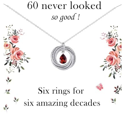 VOSAP 30th-90th Birthday Gifts for Women, Sterling Silver Chain Necklace | Best Friend Birthday Gifts, 30th 40th 50th 60th 70th 80th 90th Birthday Gift for Her Daughter Mum Sister Grandma