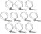 sourcing map 10Pcs Double Wire Hose Clamp, 53-60mm Adjustable Stainless Steel Wire Hose Clips with M8 Bolt for Dust Collection Hose, Pump Hose Pipe