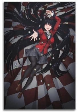 ECGDFWAZ Kakegurui Anime-TV-Poster, Leinwandposter, Wandkunst, Dekoration, Wohnzimmer, Schlafzimmer, Dekoration, Poster, 20 x 30 cm, ungerahmter Stil