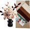 YYUENGTAK Vintage-Braun Pfeifenreiniger Blumen Set,mit 200 Stück Pfeifenputzer zum basteln Blumen(3 Farben),Anweisungen,12 Stück Basteldraht,Geschenkpapier,Geschenkband,Blumenband,Schmelzklebstoffe