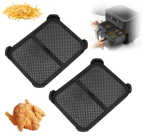 LPZMPZ Heißluftfritteuse Spritzschutz kompatibel mit Ninja AF400EU AF451EU DZ401 Silikon Spritzschutz, Effektiver Fettspritzschutz, Wiederverwendbar Spritzschutz Airfryer Zubehör(2 PCS)