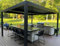 PURPLE LEAF Pergola 3.35 x 4.6 m Wasserdicht Stabil Winterfest Lamellenpergola Alu Pergola mit Lamellendach Terrassenüberdachung Pavillon mit Verstellbaren Alu-Lamellen für Partyzelt, Grau