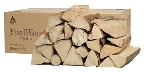 Bois de Chauffage en Charme de qualité supérieure – Séché au Four, bûches de 25 cm, Moins de 15% d'humidité – Idéal pour poêles, cheminées, barbecues et Feux de Camp